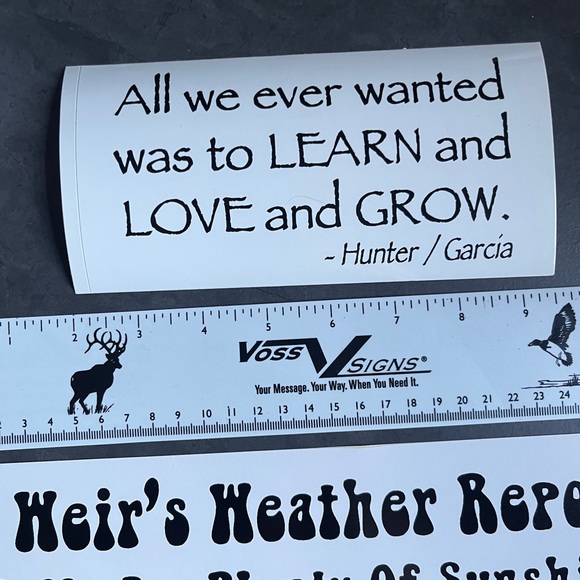 Lot of 4 Bob Weir / Grateful Dead Lyrics bumper stickers - Picture 5 of 8